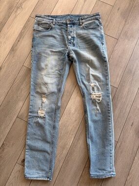 Ksubi Light Blue Slim Ripped Men's Jeans
